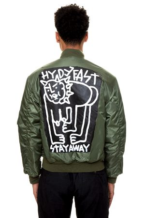 Hand painted Stay away bomber jacket – one off #006